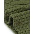 thumbnail image 5 of Agnes Orinda Plus Size Women's Sweater Long Sleeve Crewneck Fisherman Cable Pullover Sweaters 4X Army Green, 5 of 6