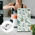 thumbnail image 5 of ZIATUBLES Eucalyptus White Print Juicer Machine Cover Foldable Canvas Fabric Dust Proof Stain Resistant Appliance Cover for Home Kitchen Counter Decor Accessories Easy to Clean, 8 "W x 8 "D x 17 "H, 5 of 7