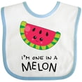 thumbnail image 3 of Inktastic I'm One in a Melon Watermelon Humor Boys or Girls Baby Bib, 3 of 4