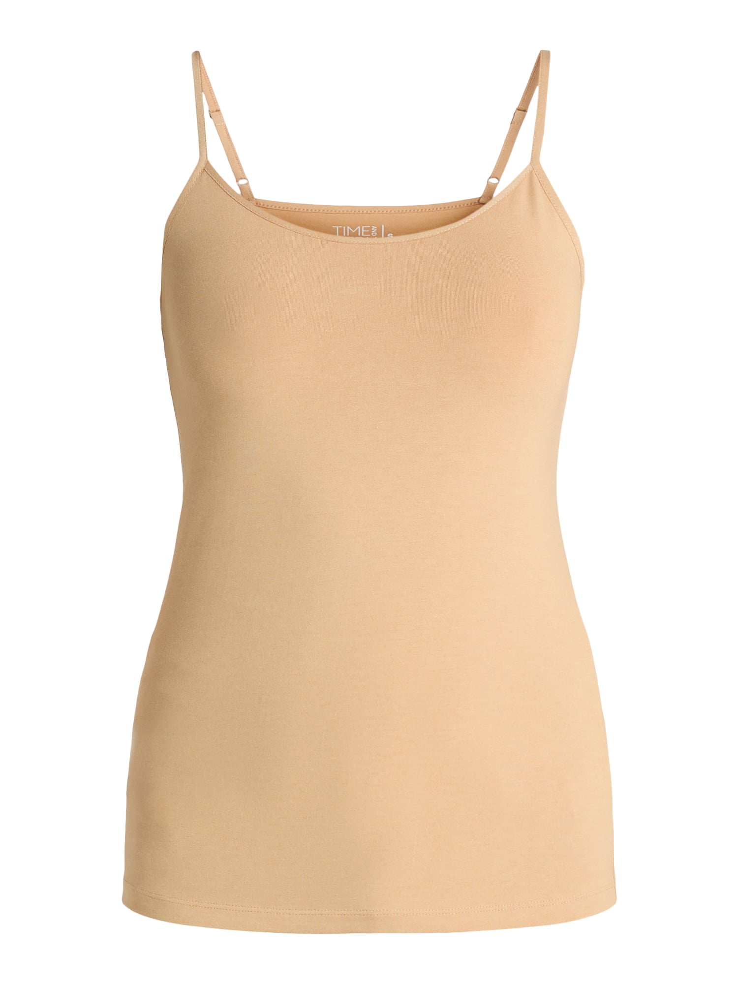Time and Tru Women's Cami with Adjustable Straps, Sizes XS-XXXL