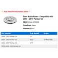 thumbnail image 2 of Front Brake Rotor - Compatible with 2005 - 2010 Pontiac G6 2006 2007 2008 2009, 2 of 2