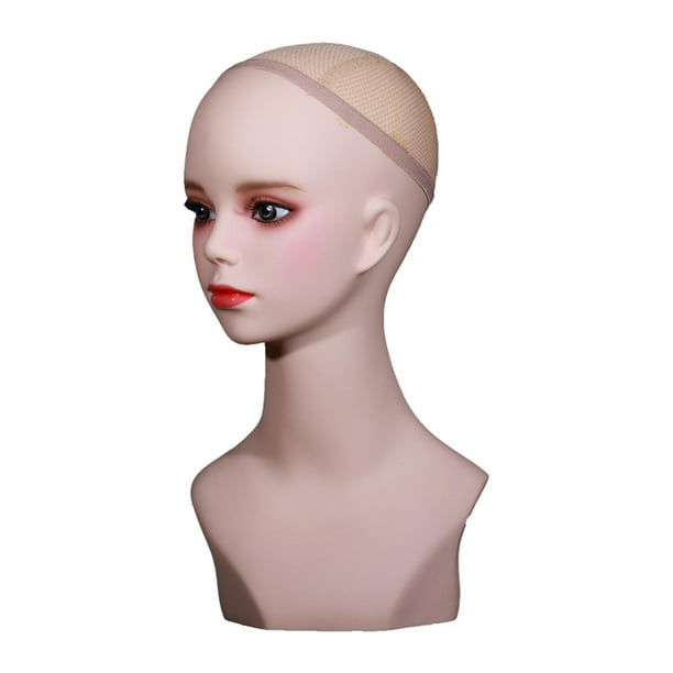 Mannequin Head Hat Rack Stand con maquillaje para diademas Spares Bufandas Uso personal Entrenamiento de peluquería