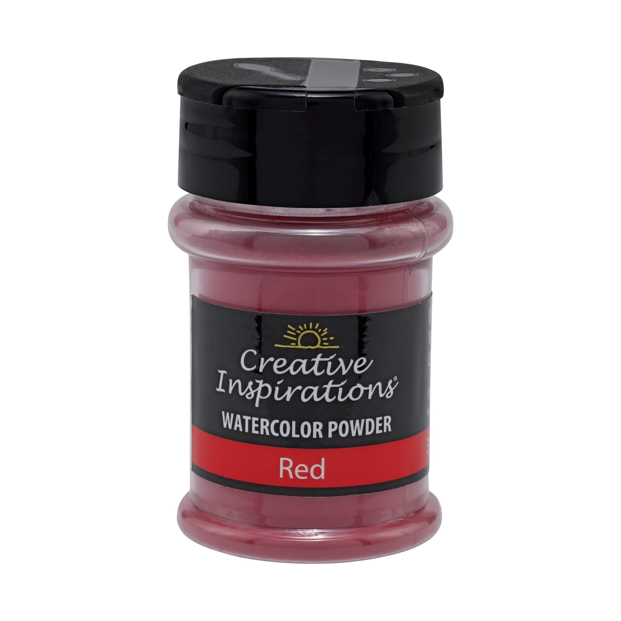 Creative Inspirations Powder Watercolor Paint 3 Pack - 38g Shaker Bottle, Red - Dye-Based Water-Soluble Crystalline Pigments - Non-Toxic, Perfect for Abstract and Spontaneous Effects