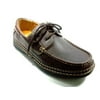 Mens Dark Brown Lace Up Oxford Casual Boat Style Shoes