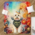 thumbnail image 4 of Hello 2025 Havanese Celebrates Happy New Year Firework Balloon Cozy Sherpa Blanket Havanese Dog Lover Gifts Idea Warm Soft Throw Blanket - 02024, 4 of 5