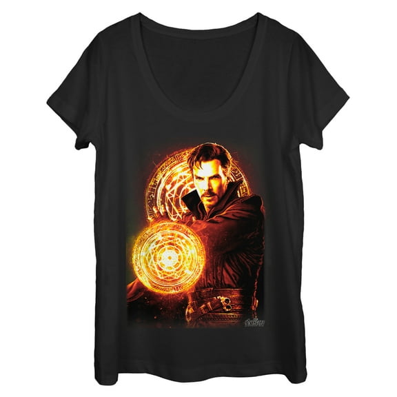 Women's Marvel Avengers: Infinity War Doctor Strange  Scoop Neck Black X Large