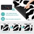 thumbnail image 2 of Coffee Mat Coffee Bar Mat 12"x19" Hide Stain Absorbent Rubber Backed Quick Drying Mat Fit Under Coffee Maker Espresso Machine Kitchen Counter, Cow Print, 2 of 6