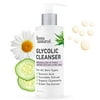 Glycolic Facial Cleanser - Wrinkle, Fine Line, Age Spot, Acne & Hyperpigmentation Exfoliating Face Wash - Clear Skin & Pores - Glycolic Acid, Organic Extract Blend & Arginine - InstaNatural