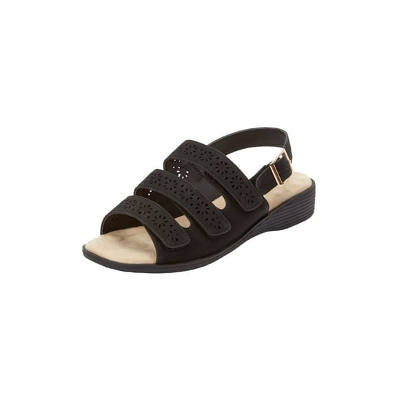 Comfortview Women's The Sutton Suede-Like Adjustable Sandal