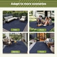 thumbnail image 6 of KUETH 5'x 8' Outdoor Rug Plastic Foldable Waterproof Outside Carpet UV Resistant Geometric Patio RV Deck Mat,BLUE GREY, 6 of 6