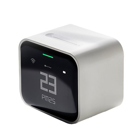 Smart Air Quality Monitor CO2 Temperature and Humidity Monitor PM2.5 PM10 5-in-1 Lite Real-time Indoor Compatible with Apple HomeKit OLED Display Rechargeable