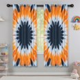 thumbnail image 5 of Blackout Kids Curtains,Orange Black White Tie Dye Mandala Pattern Childrens Insulated Curtains Set Of 2,Bedroom Essentials,Toddler Room Decor 42"x63", 5 of 5