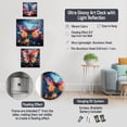thumbnail image 4 of Designart "Butterfly Wild Color Flit" Butterfly Oversized Modern Clock - Set Of 3 - Multipanel Clock For Living Room Décor - Large Vertical Clock, 4 of 6