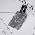 thumbnail image 5 of Luggage Tags for Suitcases, Geometric Labyrinth Patterns Leather Bag Luggage Tags ID Label Tags Privacy Protection Travel Bag Labels, 5 of 6