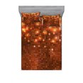 thumbnail image 2 of Ambesonne Abstract Fitted Sheet & Pillow Sham Set, Vivid Dots Mosaic, Twinxl, Dark Orange Orange, 2 of 3