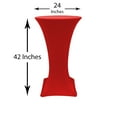 thumbnail image 2 of Your Chair Covers - 24 inch Highboy Cocktail Round Stretch Spandex Table Cover Red for Wedding, Party, Birthday, Patio, etc., 2 of 3