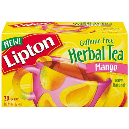 Lipton Beverage: Herbal Tea Mango Caffeine Free Tea Bags, 20 ct