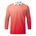 thumbnail image 4 of Vedolay Mens Polo Shirts Slim Fit Polo Shirts Long Sleeve Button Down T-Shirts B,2XL, 4 of 5