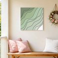 thumbnail image 5 of Canvas Wall Art Sage Green Canvas Art Print Ombre Stripes Geometric Color Gradient Pictures Wall Decor for Living Room Bedroom Artwork Decorations Stretched Framed Ready to Hang 8"x8", 5 of 9