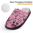 thumbnail image 4 of Game Kirby Pattern Soft Plush Slippers for Boys Girls Winter Warm Cotton Slippers with Rubber Sole Non-Slip Kid's Slip on Shoes Fluffy House Slippers For Indoor And Outdoor, 4 of 8