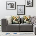 thumbnail image 3 of Jiayy Bird Throw Pillow Cover Parrot Leaf Animal Nature Cute Yellow Decor Square Big Pattern Seasonal Washable Small Couch Outdoor Bed Sofa Oversized Pillow Covers 2 pcs, 3 of 6