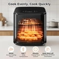 thumbnail image 3 of Plum Chef 3QT Compact Air Fryer, Digital Touch Screen Small Airfryer with 8 Pre-sets, 800W Energy Saving Oil-less Cooker for Single Person & Dorm, Black, 3 of 7