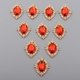 thumbnail image 3 of Flatback Beads Botones 10 Unids Rhinestone Botones Flatback DIY Adornos Artesanía, 3 of 9