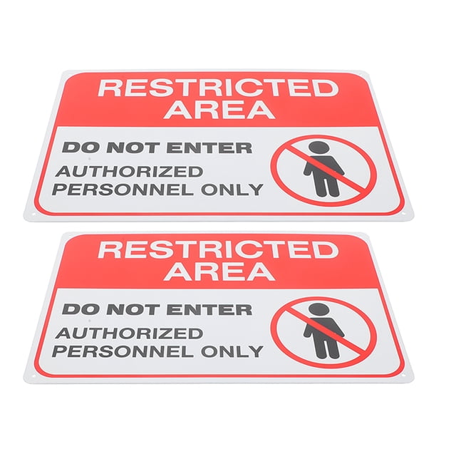 Moluckfu 2Pcs Keep Out Metal Sign Authorized Personnel Only Warning Sign for Outdoor Property