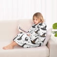 thumbnail image 4 of Halloween Witch Hats and Bats Blanket Hoodies for Kids 6-13YR Oversize Wearable Blanket Hoodies for Boys Girls Teens, 4 of 7