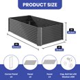 thumbnail image 6 of Wooflex Raised Garden Bed 8x4x2 ft with Reinforcement Bars, Corrugated Safety-Wrapped Edge, Dark Gray, 6 of 9