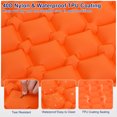 thumbnail image 3 of Inflatable Sleeping Pad 76''x24'' Ultralight Waterproof Sleeping Mat with Pillow for Camping, Built in Pump, Orange, 3 of 6