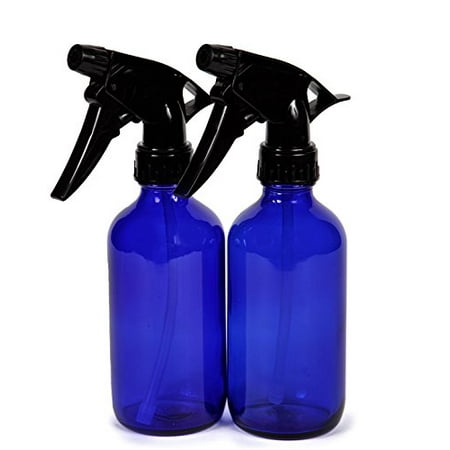 Deodorizer 8 Oz Spray Bottle - Vivaplex, 2, Cobalt Blue, 8 oz Glass Bottles with Trigger Sprayers