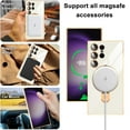 thumbnail image 2 of Dteck for Samsung Galaxy S24 Ultra Case with Magnetic Ring Stand, Compatible with MagSafe, Full Camera Lens Protection, Luxury Plating Slim Cover Samsung S24 Ultra Phone Cases for Women Men,White, 2 of 5