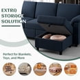 thumbnail image 6 of Sobaniilo 79" Convertible Sectional Sofa Couch, Linen Fabric L Shaped Couch with Reversible Ottoman, 3-Seat Small Sectional Sofa Couches for Living Room, Apartment, Small Space, Beige, 6 of 8