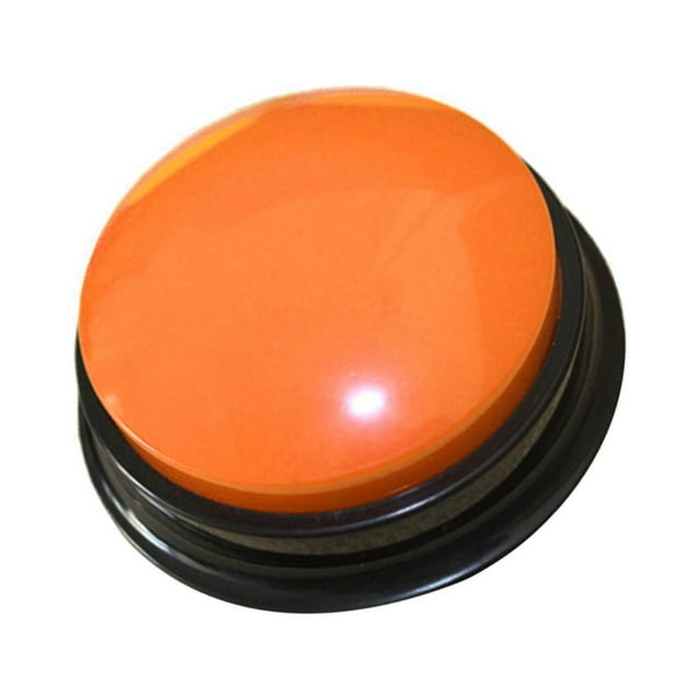 Funny Recordable Talking Button Answer Noise Makers Home Office Buzzers for Party Favor Orange