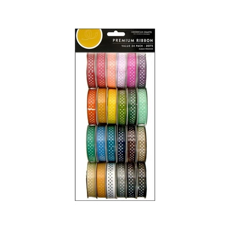 AMC Ribbon Value Pack 24pc Dot Grosgrain #1
