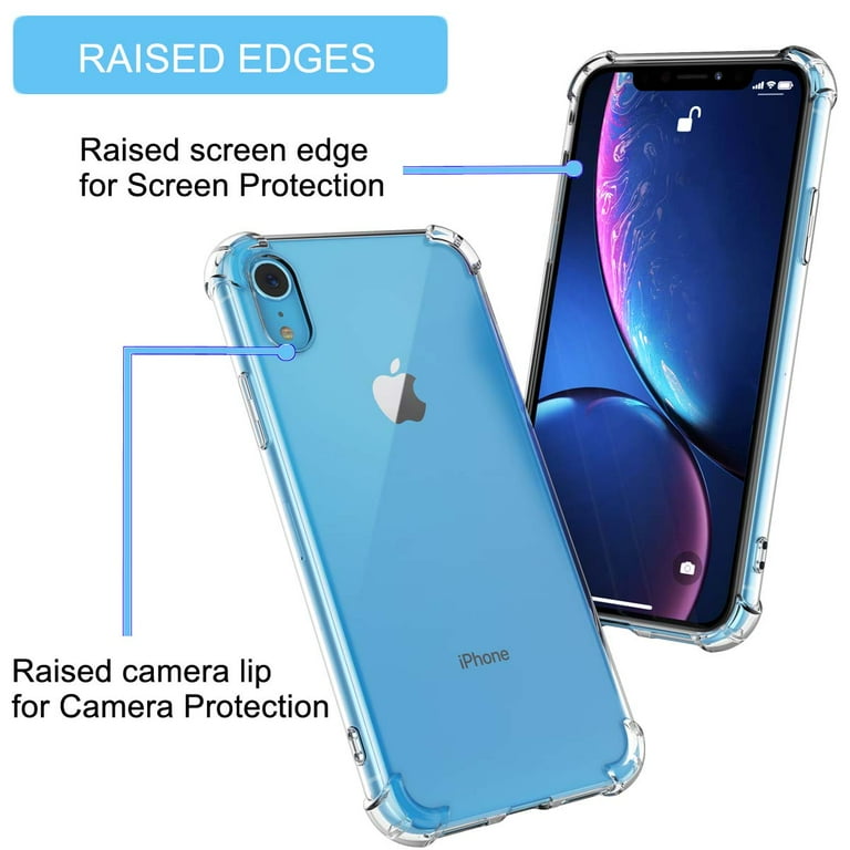 QLTYPRI Custodia per iPhone 16 Cover, iPhone 16 Custodia Trasparente per Ragazze Donne, Silicone Morbido TPU Bordi Curvi Ondulati Antiurto Protettiva Case - Nero