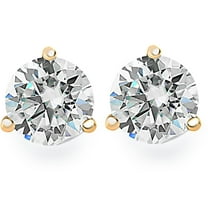 Pompeii .50CT Round Brilliant Cut Natural SI Quality Diamond Stud Earrings In 14K Gold