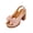 Pink, variant on Women Block Heel Sandals Bow Peep Toe Slingback Adjustable Buckle Strap Casual Summer High Heel Shoes