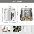 thumbnail image 2 of Yayeee Ashtray with Lid for Cigarette Smokeless Stainless Steel Home Ash Holder, Black Cute Cat, 2 of 7