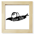 thumbnail image 1 of Escargot Animal Noir Contour Naturel Carré Cadre Photo Mur Affichage de Table, 1 of 3
