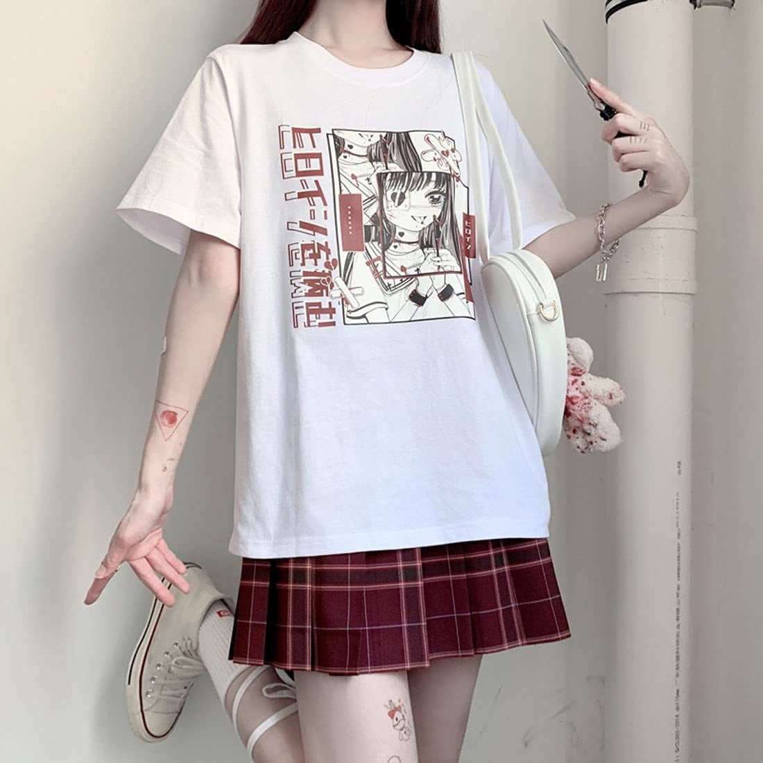 Pastel Goth Yume Kawaii Waifu Aesthetic Anime Girl' Sticker | Spreadshirt