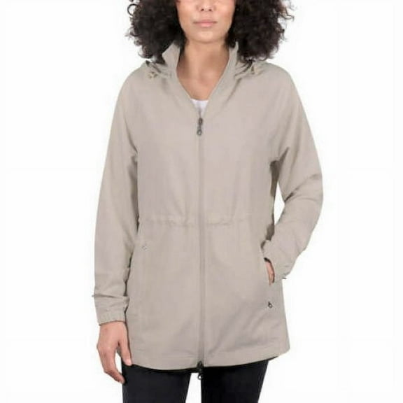 Kirkland Signature Ladies' Hooded Anorak Jacket, Beige Medium