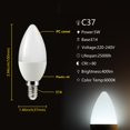 thumbnail image 3 of Bombilla LED C37 para decoración del hogar, lámpara Led de 5W, 6W, 7W, E14, B22, 220V-240V, 3000K, 4000K, 6000K, 1 unidad, 3 of 4