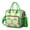 Green-103, variant on Forest and Nature Themed Insulated Lunch Tote with Green Frog and Plant Prints, Large Leakproof Lunch Box Cooler with Cute Cartoon Design for School or Picnic