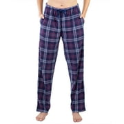 Jo & Bette Women’s Fleece Pajama Pants with Pockets, Plaid Sleep Pants