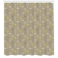 thumbnail image 3 of Ambesonne Cocoa Shower Curtain, Flowers Butterfly, 69"Wx84"L, Cocoa Black and White, 3 of 3