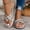 Silver, variant on Women's Braided Strappy Thong Sandals Flip Flops Casual Summer Beach Sandals Gold 7(39)