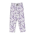 thumbnail image 4 of Naloa Lavender Flowers Print Women’s Ultra-Soft Comfy Pajama Lounge Pants with Pockets & Drawstring, 4 of 8