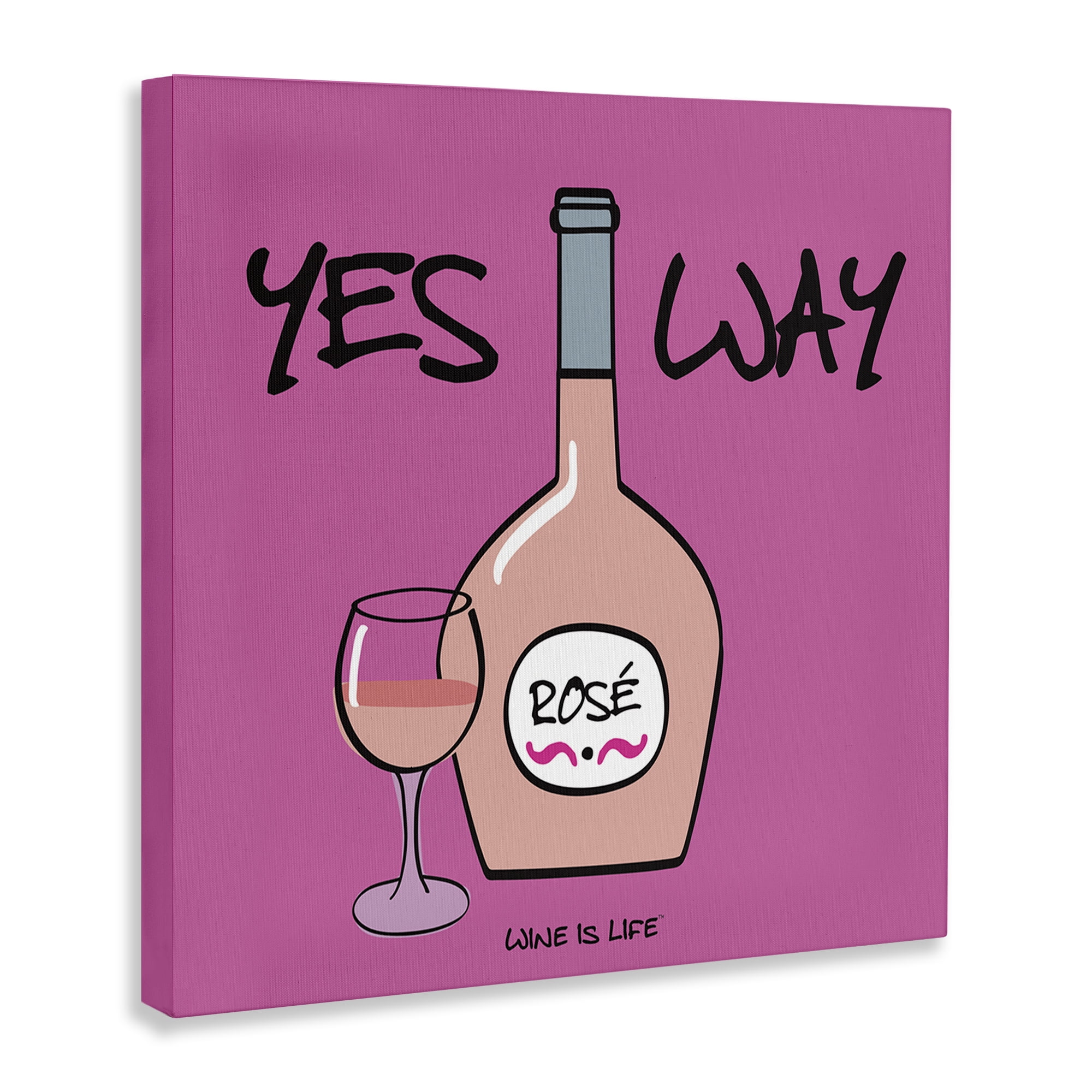 Stupell Industries Yes Way Rose Food & Beverage Painting Wrapped Canvas Art Print Wall Art, 30 x 30